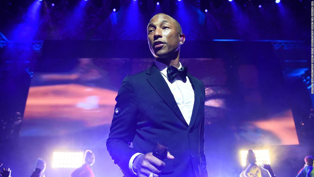 Pharrell Williams performs during Rihanna&#39;s 5th Annual Diamond Ball in New York City on September 12, 2019.
