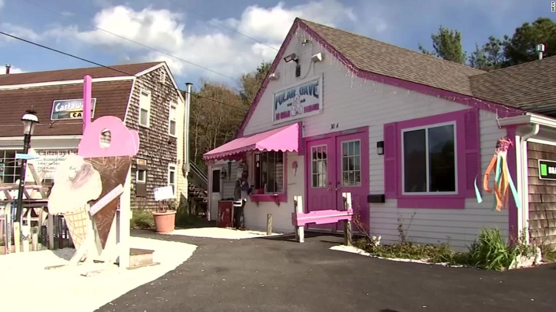 The Polar Cave Ice Cream Parlour in Mashpee, Massachusetts.