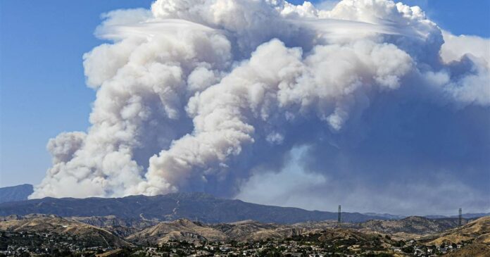 Fire burns thousands of acres in L.A. County ahead of heatwave
