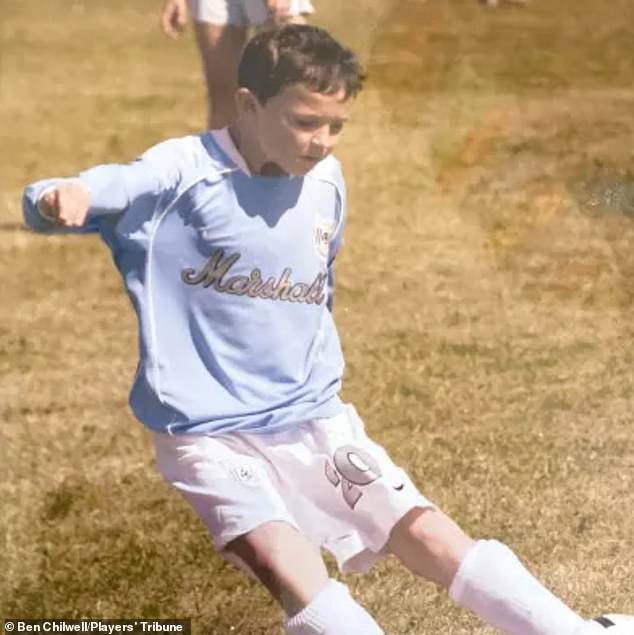 Chilwell was a promising player as a youngster and trained for hours in the park with his father, but suffered a handful of set-backs during his early years