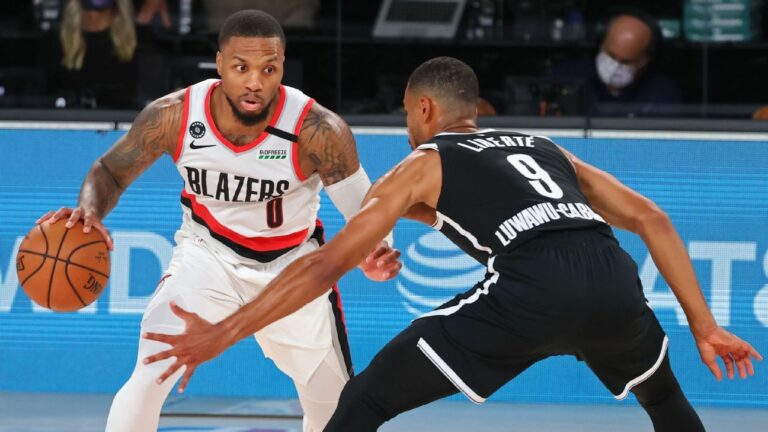 Damian Lillard, Path Blazers escape with acquire vs. Nets to arrive at participate in-in round