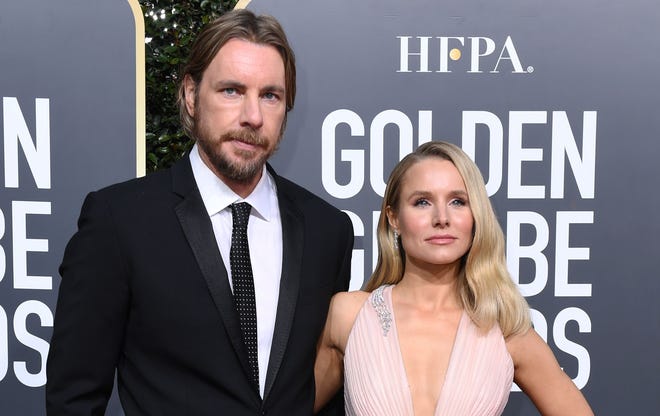Dax Shepard broke a bunch of bones in a motorcycle accident over the weekend. Wife Kristen Bell says she's just shaking her head.