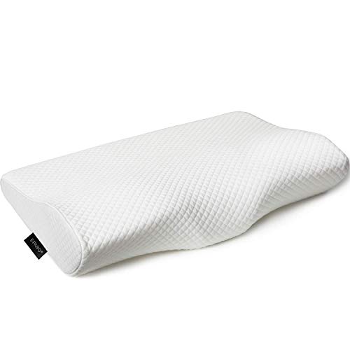 Contour Memory Foam Pillow，Ergonomic Cervical Pillow for Neck Pain Standard Neck Pillows with Washable Cover for Pain Relief Sleeping，Orthopedic Sleeping Pillows for Side,Back and Stomach Sleepers