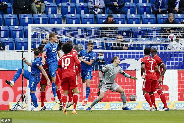 Ermin Bikakik (left) gives Hoffenheim a full start after scoring in the 16th minute.