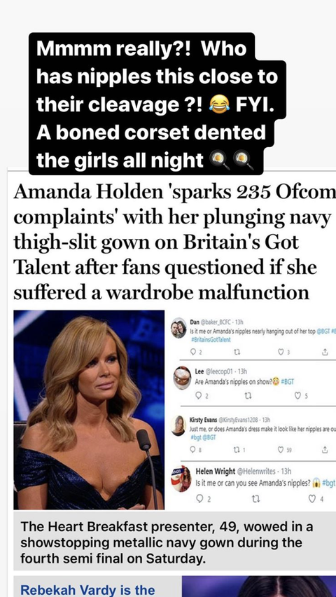 Amanda Holden, Instagram Stories, Ofcom Complaints