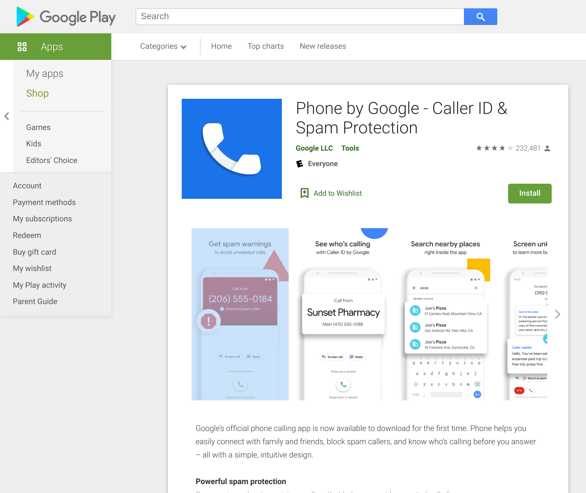 The Phone App Was Named Phone By Google On The Play Store - 099 robux