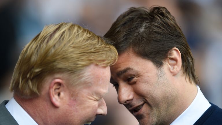 Ronald Komen (left) replaces Mauricio Pochettino at Southampton before becoming Everton manager