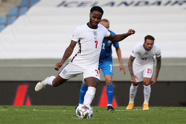 Rahim Sterling scored a penalty against Iceland