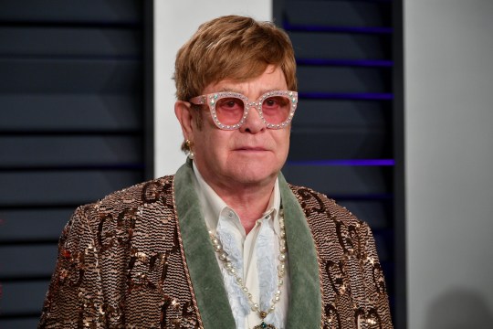 Beverly Hills, CA - February 24: Elton John attended the 2019 Vanity Fair Scar Party hosted by Radhika Jones at the Wallis en Nenberg Center for the Performing Arts on February 24, 2019 in Beverly Hills, California.  (Photo by Dia Dipsupil / Getty Images)