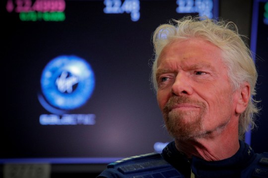 File photo: Sir Richard Branson stands on the floor of the New York Stock Exchange before the start of trading in the Virgin Galactic on October 28, 2019.