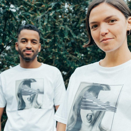 The pair's model is Worth London's durable, gender neutral t-shirt.