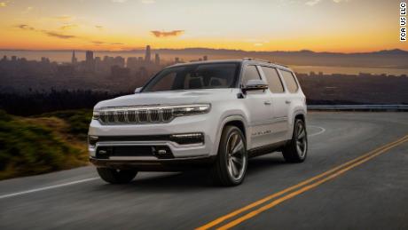The Jeep gives us a glimpse of its new Grand Wagonier