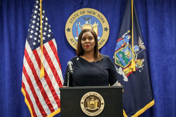 New York Attorney General Letia James announced the suits against Facebook on Wednesday.  Some legal experts said the case was far from a slam dunk.