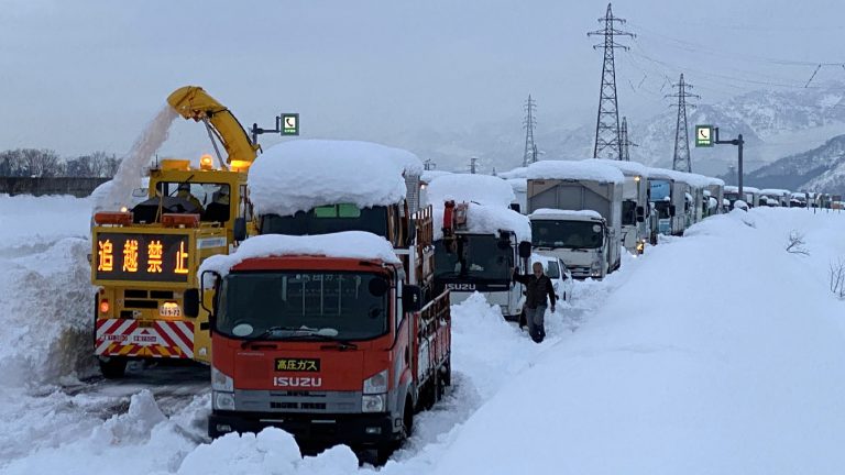 Heavy snowfall hits Japan, traps more than 1,000 cars on a highway: NPR