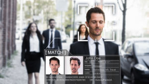 AI system that recognizes a man's face.