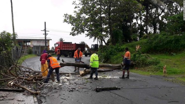 Cyclone Yasa is raging in Fiji, killing at least 2 people and destroying homes.