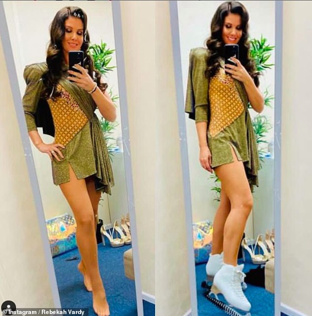 Glimpse peak!  In a backstage snap posted on Instagram on Friday, Rebakah Verdi showed off her toned figure in a beautiful green dress.