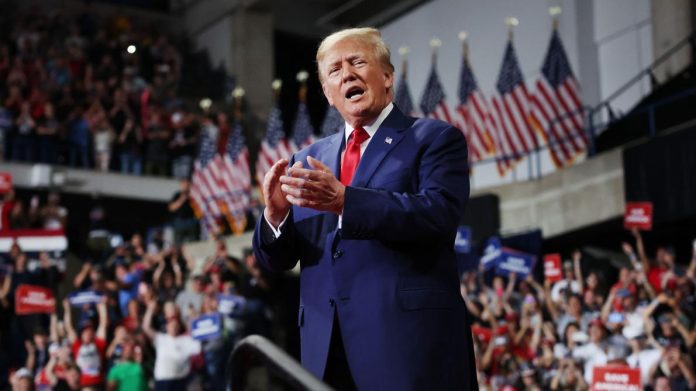 Trump calls Biden 'enemy of the state' in front of supporters

