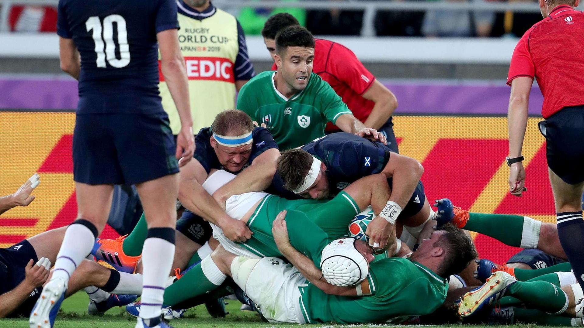 Rugby World Cup: Ireland score against Scotland